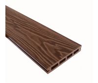 Террасная доска Смарт 3D Пустотелая с пазом Орех Милано