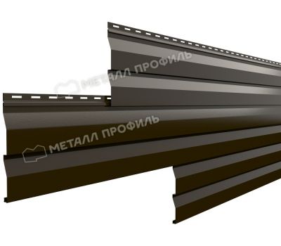 Металлический сайдинг МП СК-14х226 NormanMP (ПЭ-01-RR32-0.5) Темно-коричневый от производителя  Металл Профиль по цене 1 550 р