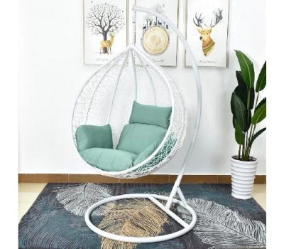 Подвесное кресло из искусственного ротанга AFM-168A-L White/Green от производителя  Afina по цене 14 900 р