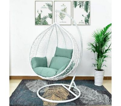 Подвесное кресло из искусственного ротанга AFM-168A-XL White/Green от производителя  Afina по цене 15 500 р