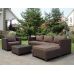 Комплект мебели плетеной из иск. ротанга YR821A Brown/Beige от производителя  Afina по цене 119 000 р