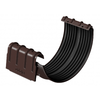 Соединитель желобов с замком D125, ШОКОЛАД (RAL 8019)